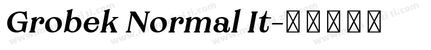 Grobek Normal It字体转换